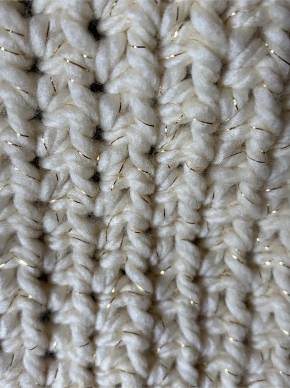 Handmade Cream Chunky Knit Infinity Scarf